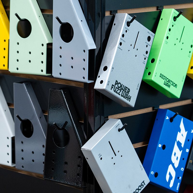 Powder-coated sheet metal enclosures produced by FABMAX